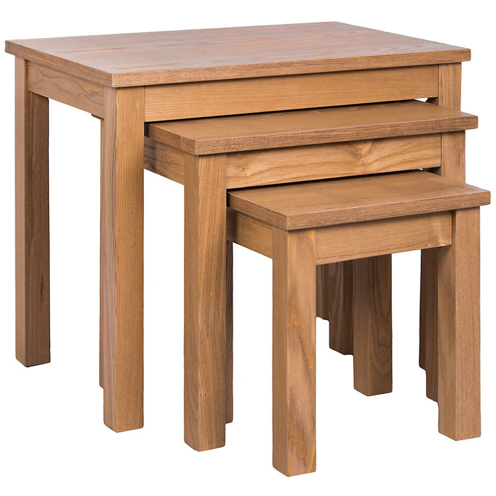 (Oak) Oakridge Nest Of 3 Tables