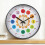 Living And Home Modern Colourful Teach The Time Round Clock for Kids 2