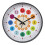 Living And Home Modern Colourful Teach The Time Round Clock for Kids 3