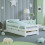 (White) Taurus Toddler Bed With Storage 2