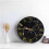 Living And Home Black Marble Textured Roman Numeral Wall Clock 2