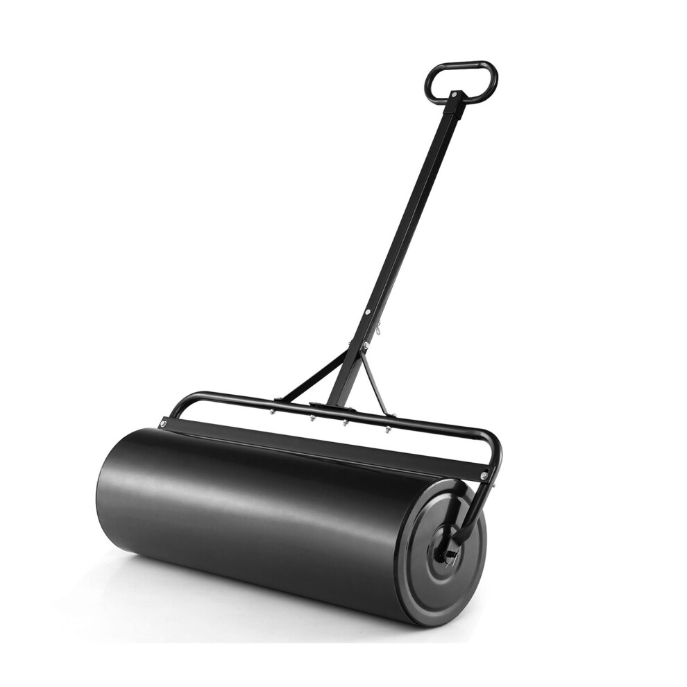 Metal Garden Lawn Roller 63L Water Sand Filled Grass Roller Tow Behind