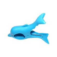 ( Dolphin) Beach Towel Clips Plastic Sun Lounger Wind Clips Sunbed Pegs Pool Towel Holders