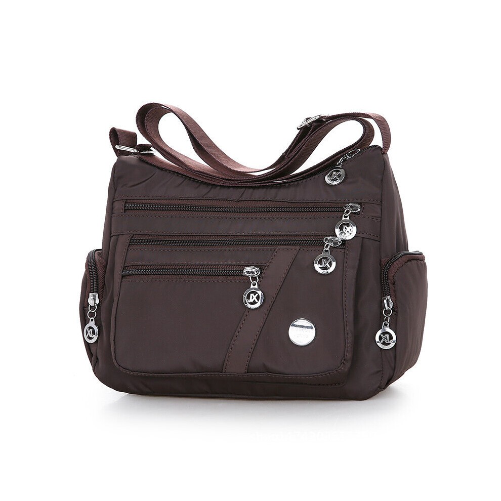 (Brown) Women Tote Waterproof Messenger Cross Body Handbags Lady Shoulder Bag Purses