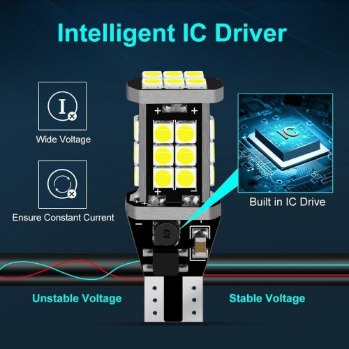 Reverse 921 955 Led Car Light Bulbs Xenon White Canbus 2