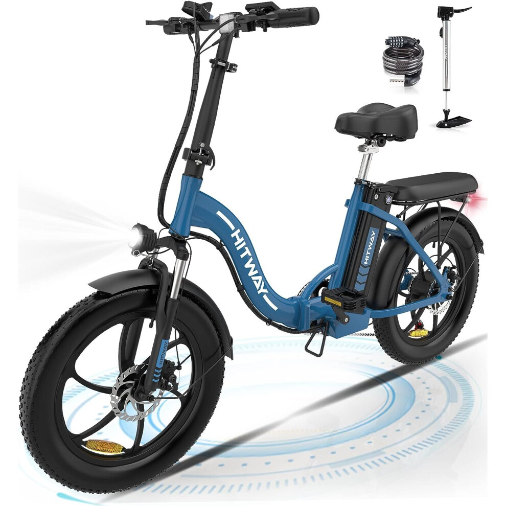 (HITWAY E bike Electric Bike 20" Fold Bike, Off-Road MT Bike CityBike) HITWAY E bike Electric Bike 20"Fold Bike City Bike