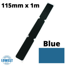 (Blue, 115mm x 1 Meter) Non Slip Decking Strips Aluminium Screw Down Plates