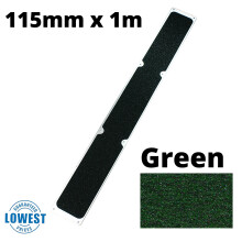 (Green, 115mm x 1 Meter) Non Slip Decking Strips Aluminium Screw Down Plates