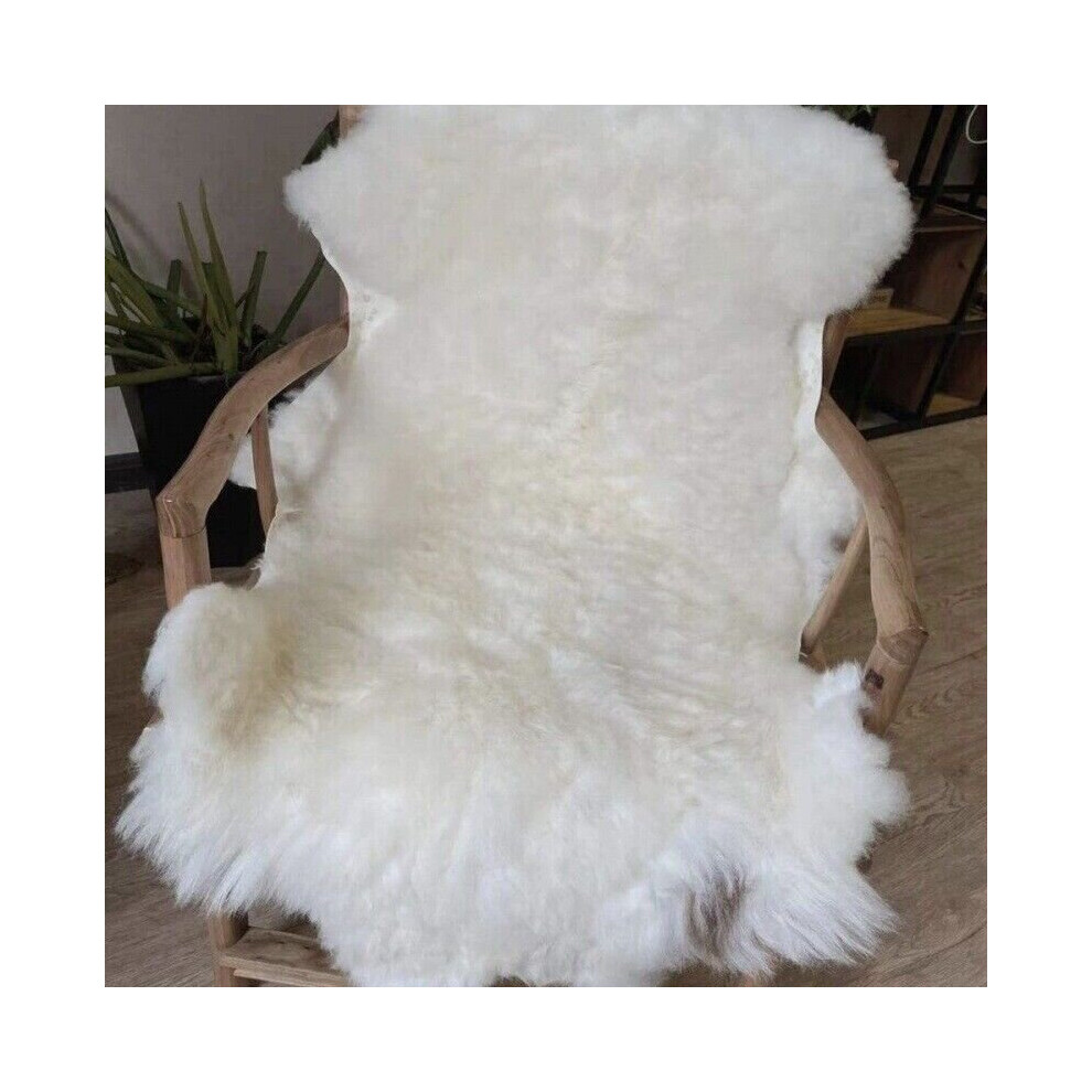 (Large) Natural Sheepskin Rugs Fluffy Carpets Real Fur Warm Sofa