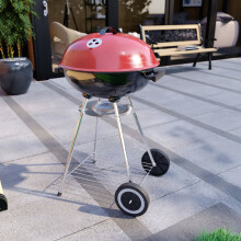 (Red & Black) Memphis Freestanding Kettle Grill BBQ