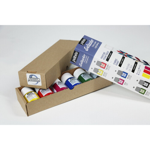 Pebeo Setacolor Fabric Paint 6 X 20ml Inititation Set Light Material Textiles 2