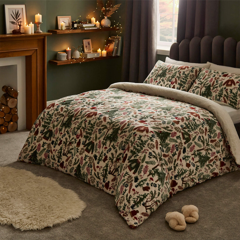 (Single) Silentnight Winter Wonderland Fleece Duvet Set