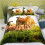 (Style 02, Single) 3D Printed Cattle Bed Duvet Set Quilt Pillow Cover 1
