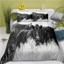 (Style 05, King) 3D Printed Cattle Bed Duvet Set Quilt Pillow Cover