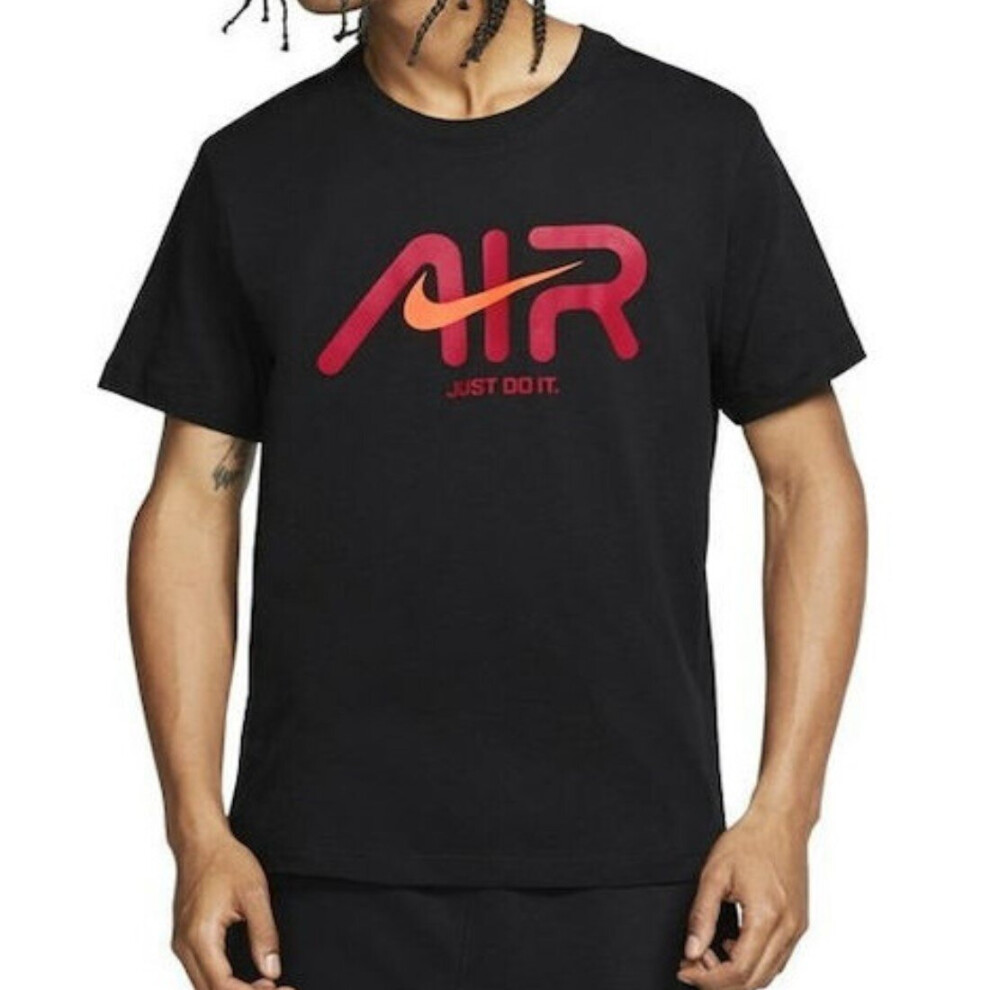 Nike (Black, S) Air Sportswear Mens Swoosh T Shirt Crew Tee