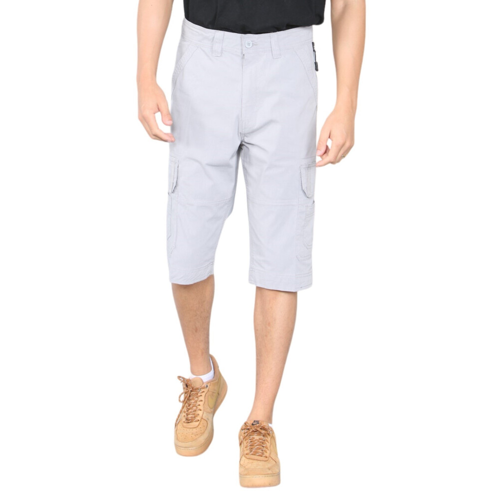 Myt (Grey, 34") Mens Cargo Quick Dry Stretch Outdoor Combat Shorts