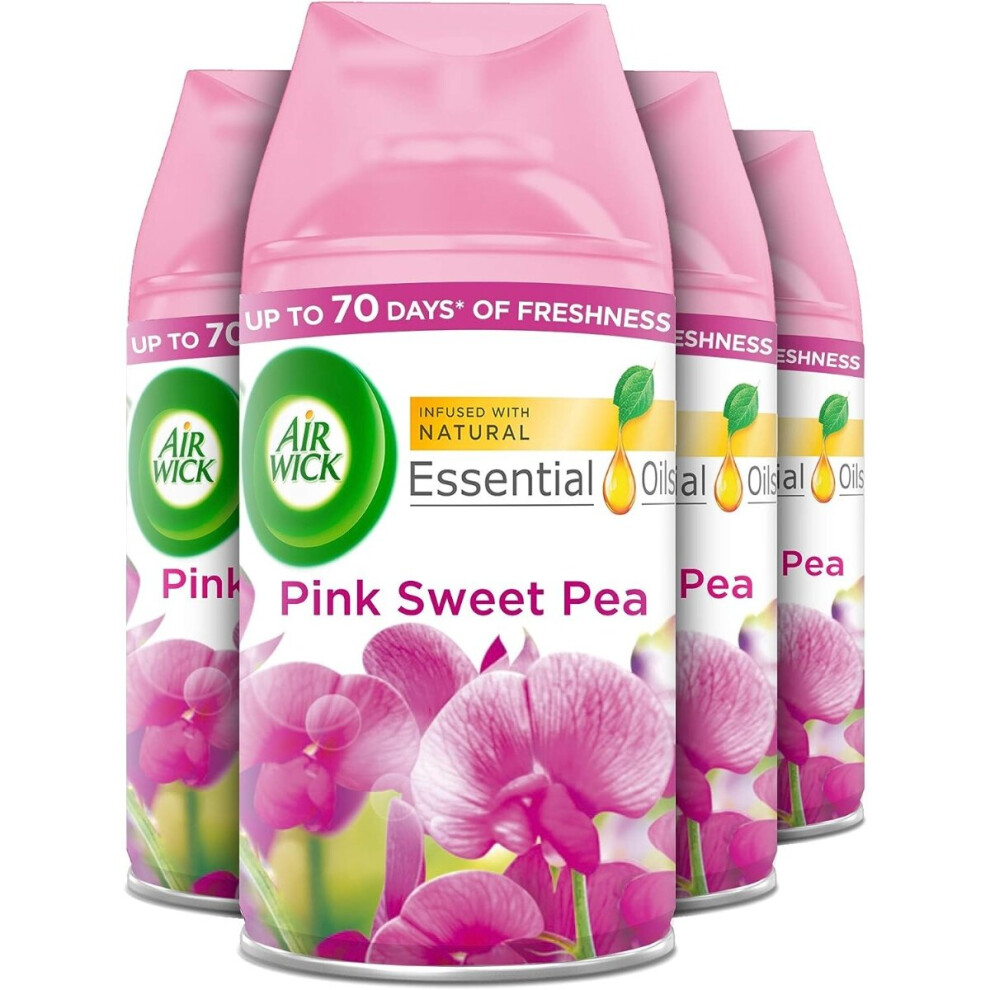 4 x Air Wick Freshmatic Automatic Spray Refill 250ml - Pink Sweet Pea