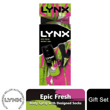 (Buy 1) Lynx Epic Fresh Body Spray Set for Him with Socks