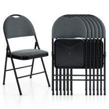 Set of 6 Folding Chair Padded Kitchen Dining Seat Portable Guest Chair
