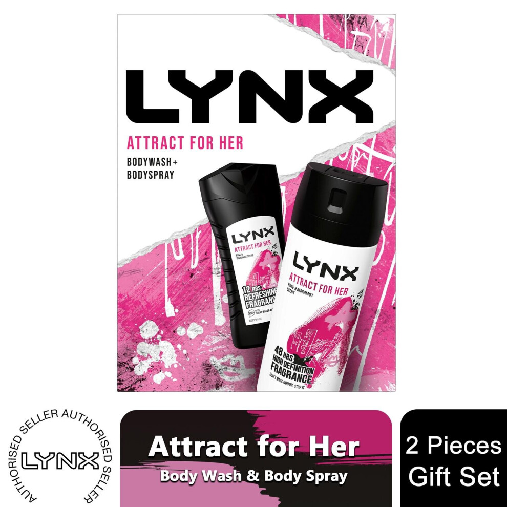 (Buy 1) Lynx Attract for Her Body Wash & Spray Set for Her