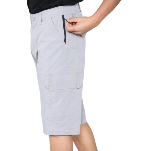 (Grey, 36") Mens Cargo Quick Dry Stretch Outdoor Combat Shorts 2