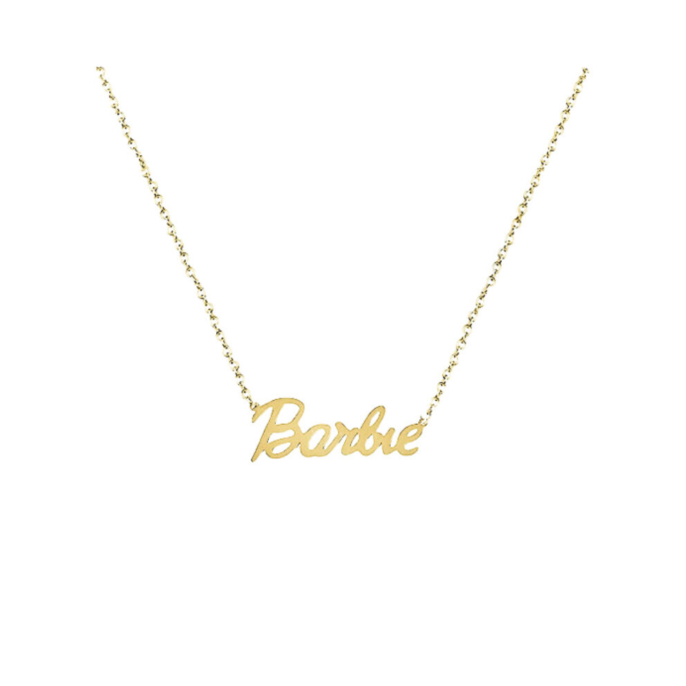 (Golden) Barbie Necklace Minimalist Letter Clavicle Chain Silver Rose Gold Valentine Gift