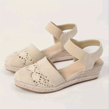 Womens Wedge Heel Espadrilles Sandals Lightweight & Comfy Closed Toe Slingback Shoes Slip On Summer Sandals