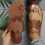 Womens Loop Toe Slide Sandals Lightweight Open Toe Slip On Shoes Solid Flat Shoes 3