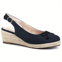 Womens Platform Espadrille Sandals Casual Closed Toe Slingback Wedge Espadrille Shoes Outdoor Summer Sandals