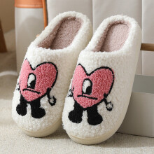 Home Shoes Indoor Slippers Cartoon Pattern Anti slip Plush Bedroom Slippers