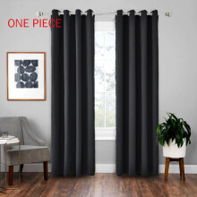 (Black, 132*213cm/52*84inch) Blackout Modern Curtains For Living Room Curtains Window Lined Panel Curtain