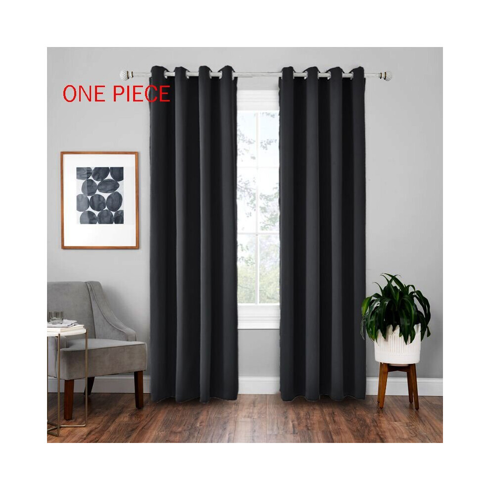 (Black, 132*213cm/52*84inch) Blackout Modern Curtains For Living Room Curtains Window Lined Panel Curtain