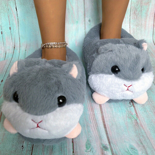 Fluffy cartoon hot sale slippers