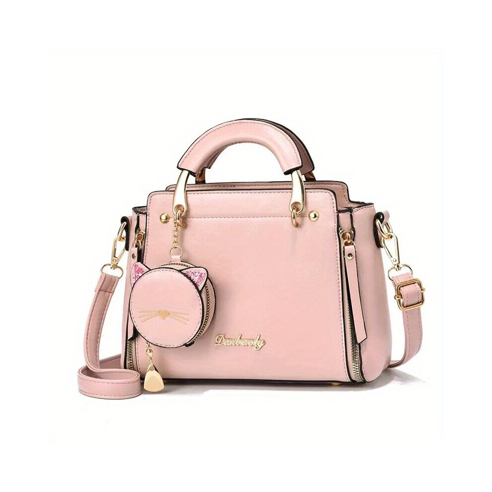 Casual Waterproof Crossbody Bag Versatile PU Leather Top Handle Satchel Shoulder Bags Womens Portable Handbag & Purse-image-OPC-PC78B7R-NEW