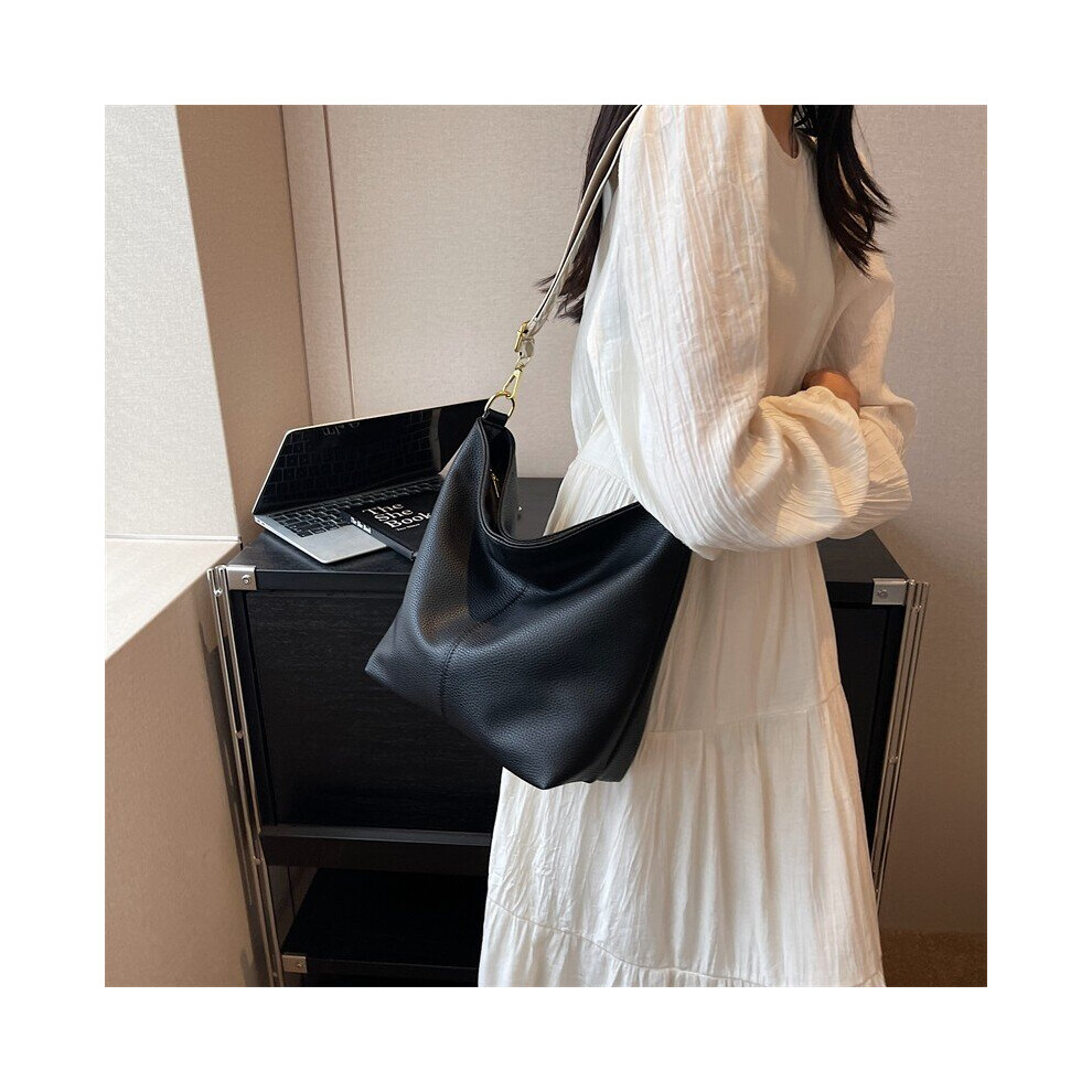 Minimalist Shoulder Bag All Match Crossbody Bag With Wide Geometric Pattern Strap-image-OPC-PC78BD6-NEW