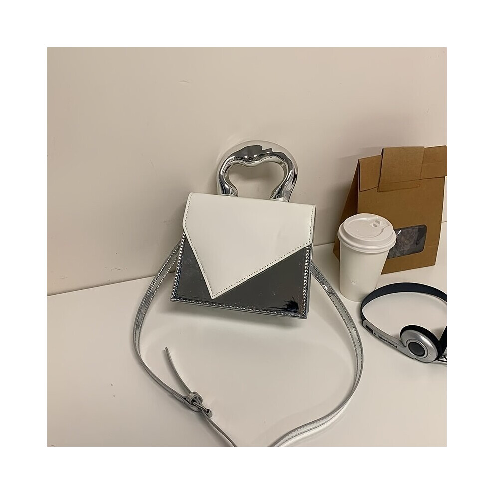 Niche Colorblock Square Crossbody Bag Stylish Flap Shoulder Bag All Match Satchel Bag-image-OPC-PC78CH8-NEW