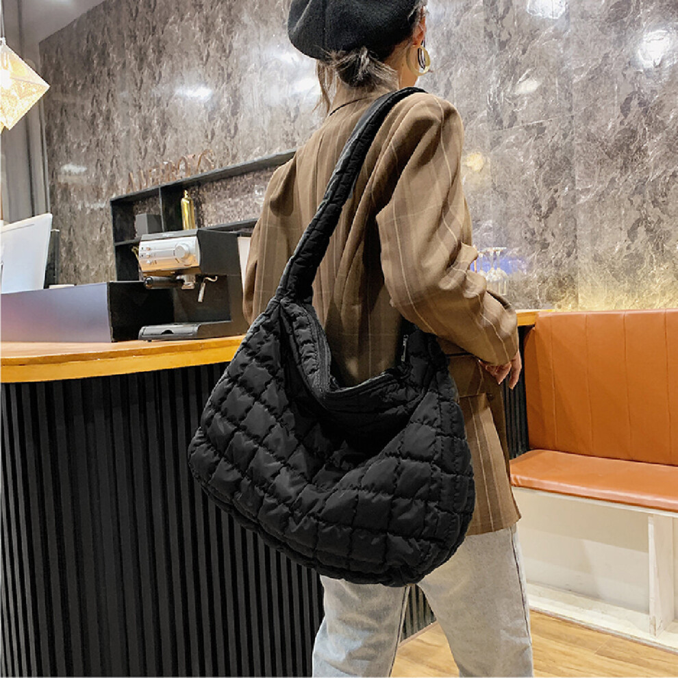 Puffer Quilted Hobo Bag Large Capacity Crossbody Bag Womens Padded Shoulder Bag
