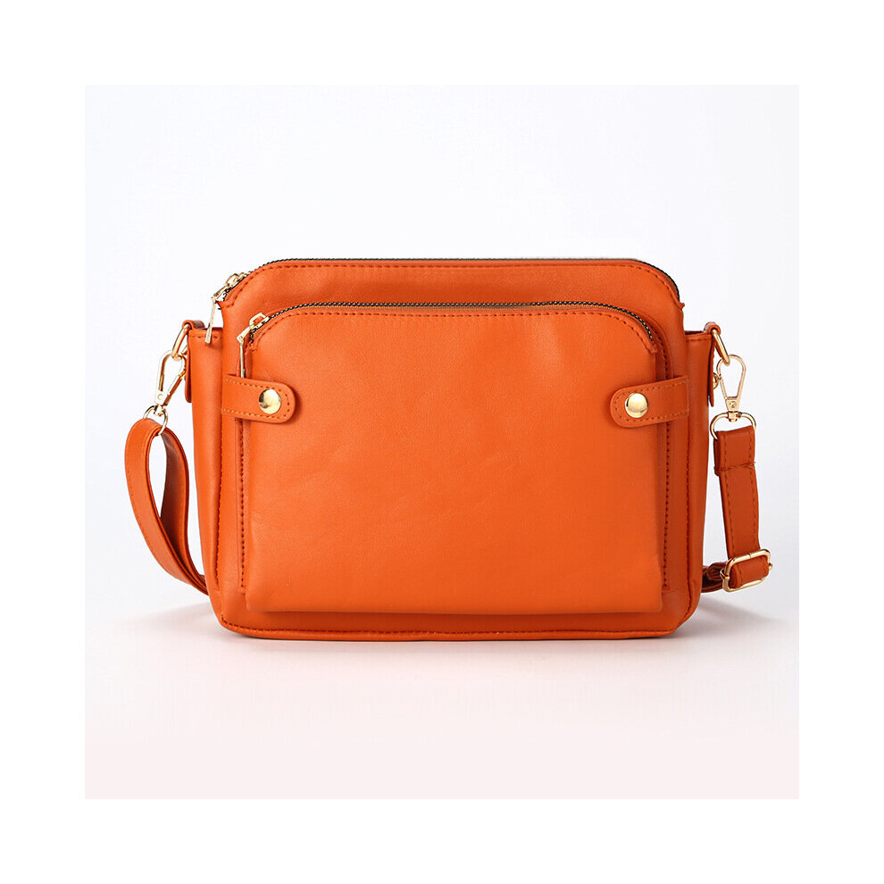 Solid Crossbody Bag Layer Zipper Purse Womens PU Leather Shoulder Bag-image-OPC-PC78G9V-NEW