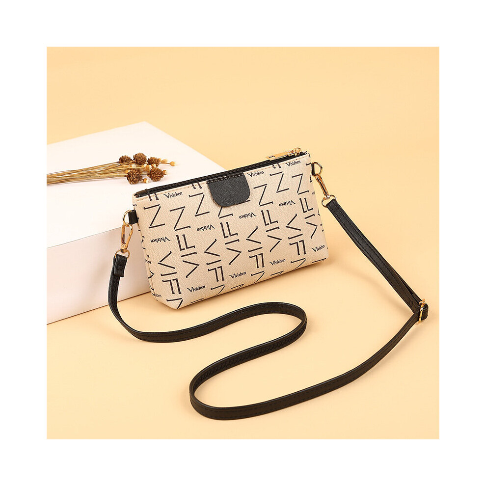 Vintage Pattern Shoulder Bag Faux Leather Satchel Bag With Zipper Womens Purse For Shopping-image-OPC-PC78GJX-NEW