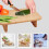 AAMEN Chopping Board Bamboo, Wooden Cutting/Chopping Board, 6
