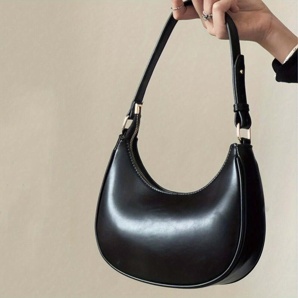 Minimalist Leather Hobo Bag Womens Shoulder Bag All match Underarm Purses-image-OPC-PC78KBY-NEW