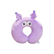 (Purple) Shaped Sanrio U Pillow Plush Travel Neck Cushion Gift Kuromi Melody Cinnamoroll