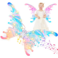 LED Glowing Butterfly Wings - Fairy Angel Costume for Girls, Fun Dress-Up for Halloween & Parties