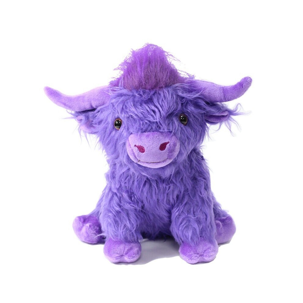 (Purple) Highland Cow Toy Simulation Animal Stuffed Doll Purple