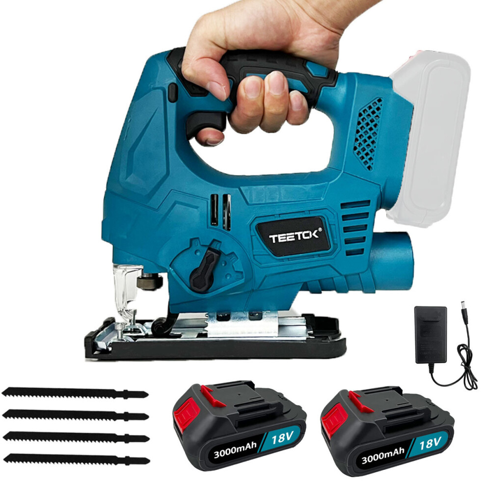 Cordless Jigsaw+2x Battery+Charger+4xBlades-Replace for Makita DJV182Z