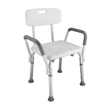 Height Adjustable Padded Tub Bath Seat Disability Shower Chair Stool W/ Armrest