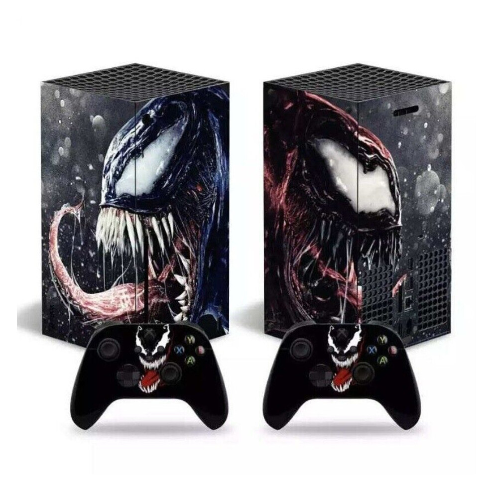 Newjass Venom Xbox Series X Vinyl Skin Sticker Protector Decal Wrap Cover For Console