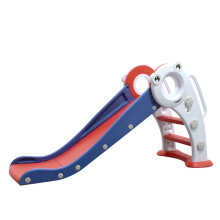 Foldable Plastic Kids Slide - Blue & Red, Non-Toxic, Safe Low-Slope Indoor/Outdoor Play for Ages 1-3