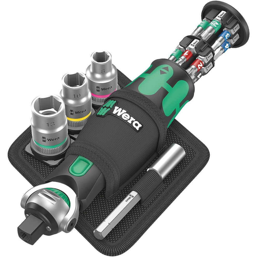 Wera 05004281001 8009 Zyklop Pocket Set 2, Ratchet Set, 18 Pieces