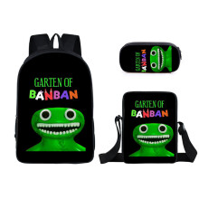 (A9) 3Pcs Set Garten of Banban Kids Backpack Rucksack Pen Case School Shoulder Bag